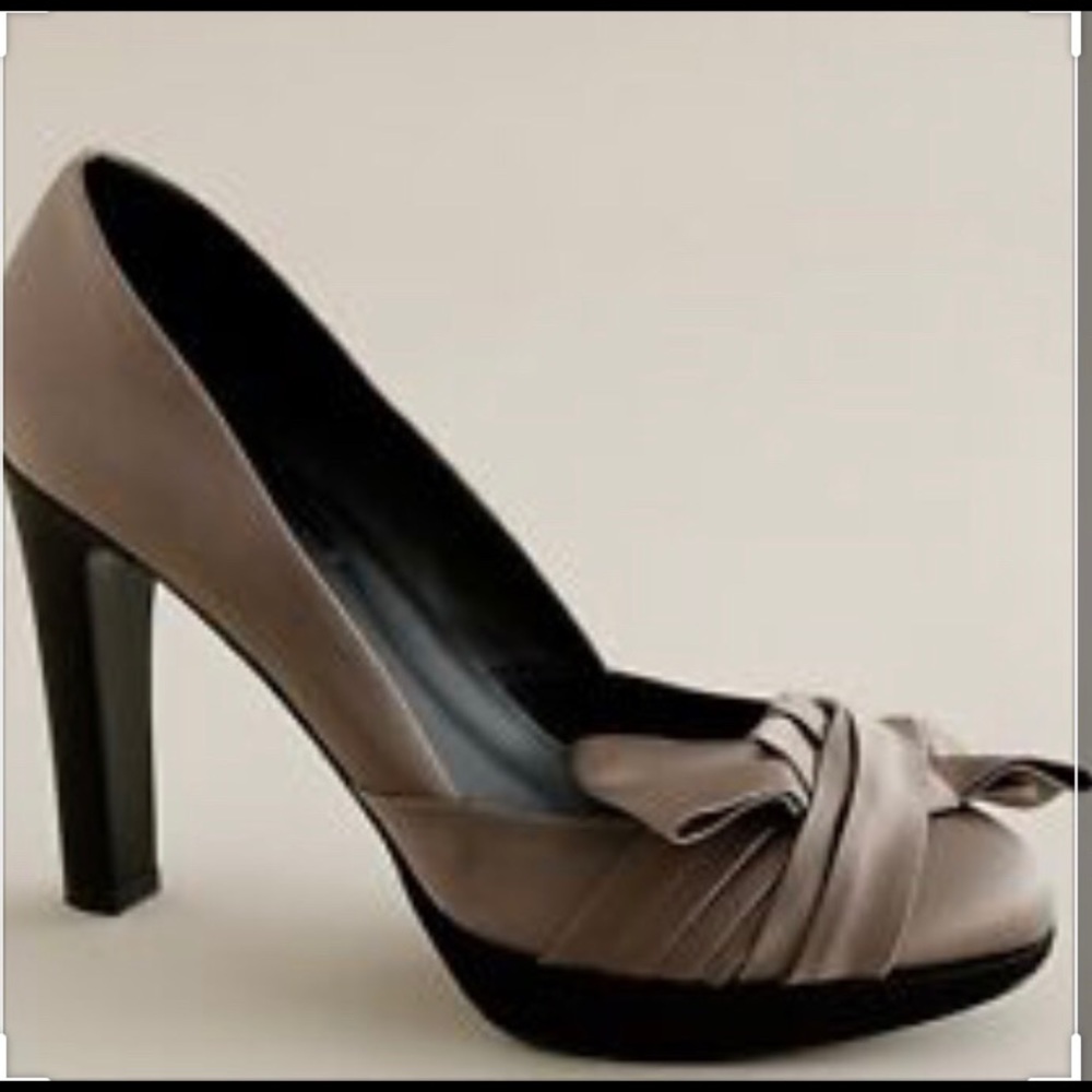 J CREW Clara platform pump heels 8.5
